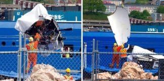 Restos do submarino do Titanic são vistos pela primeira vez depois de trazidos para terra