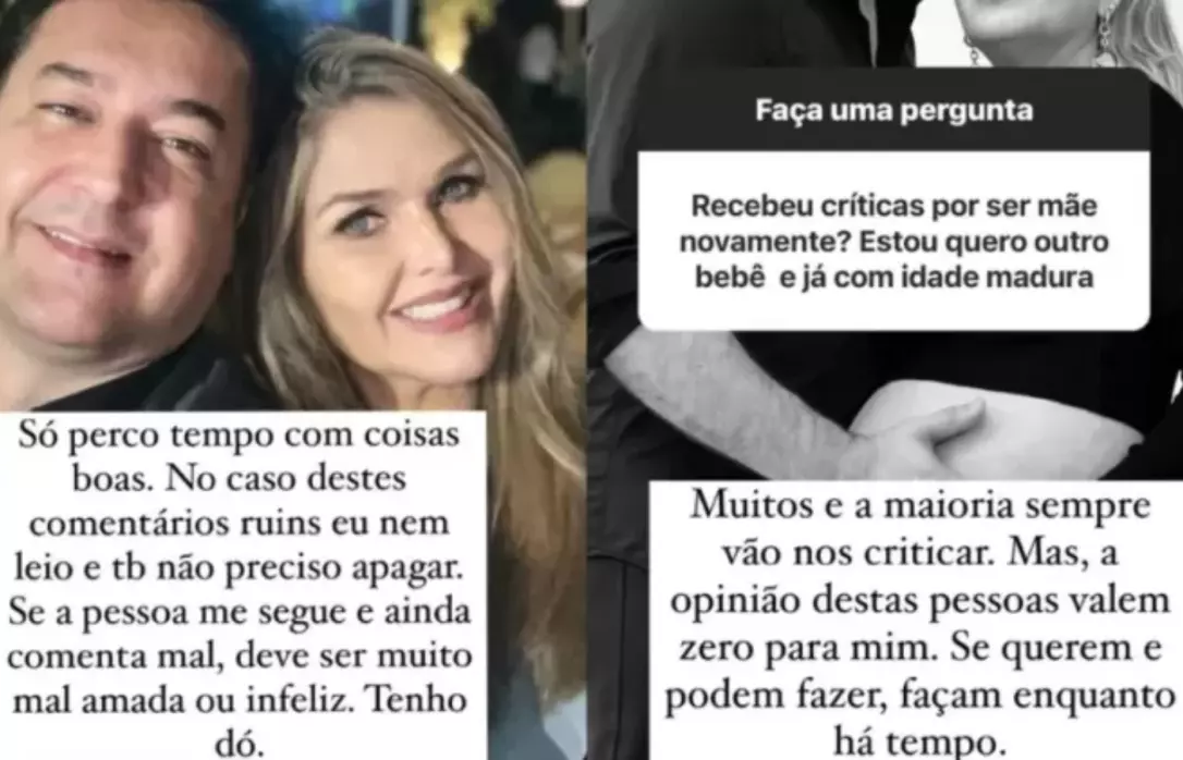 sabiaspalavras.com - Andréa Mota, viúva de Leandro, rebate críticas por ser mãe aos 47: "Tenho dó"