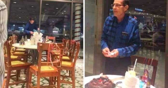 Homem reservou três mesas pro seu aniversário e ninguém apareceu