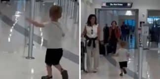 VÍDEO: Criança reencontra avô no aeroporto e emociona a todos ao gritar: “Estou indo, papa!”