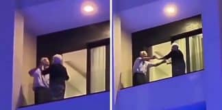 Vídeo de casal de idosos dançando na varanda de apartamento emociona nas redes sociais