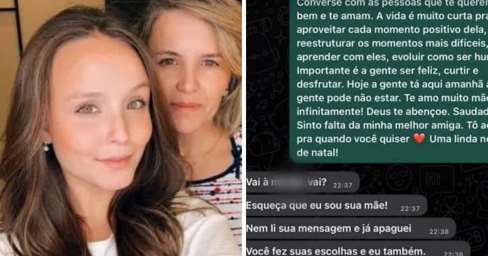 Vaza PRINT completo de conversa em que mãe de Larissa Manoela ofende e debocha de religião da família do noivo da filha