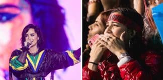 Fãs de Demi Lovato usam fralda no The Town para não perder lugar na frente