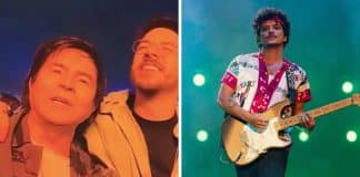 Xororó se emociona com a homenagem de Bruno Mars durante show no The Town