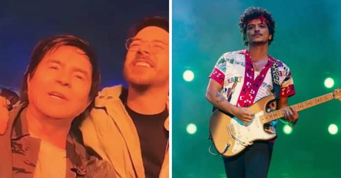 Xororó se emociona com a homenagem de Bruno Mars durante show no The Town