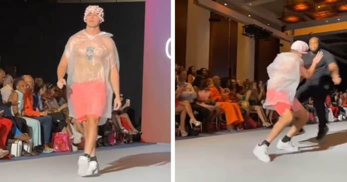 YouTuber veste SACO DE LIXO e invade passarela da New York Fashion Week