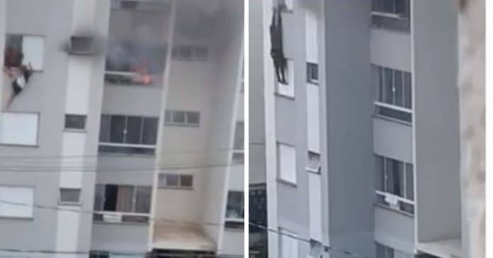 video-neta-incendeia-apartamento-e-avos-pulam-de-predio-para-fugir VÍDEO: Neta incendeia apartamento e avós pulam de prédio para fugir