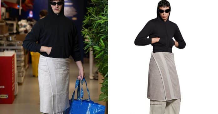 Ikea responde com humor à “saia-toalha” de 925 dólares da Balenciaga