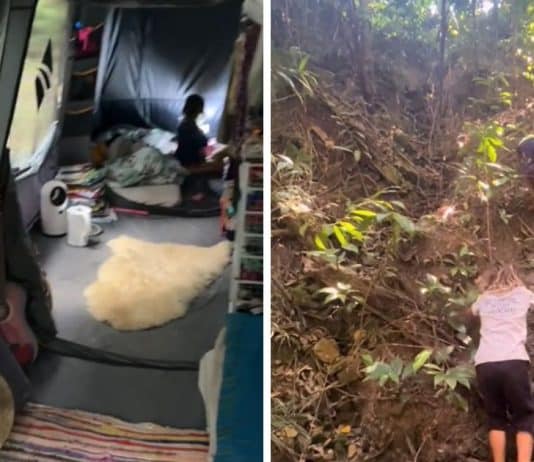 Mãe transformou uma barraca em um lar luxuoso para seus filhos