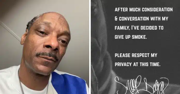 snoop-dogg-surpreende-fas-ao-anunciar-ira-parar-de-fumar Snoop Dogg surpreende fãs ao anunciar irá parar de fumar
