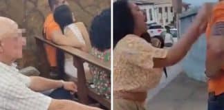 VÍDEO: Mulher flagra marido com amante em igreja e gera confusão