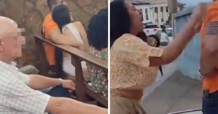 VÍDEO: Mulher flagra marido com amante em igreja e gera confusão