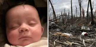 Bebê é encontrado vivo em árvore depois de ser levado de sua casa por um tornado mortal