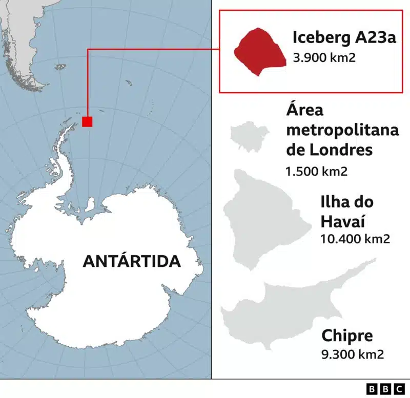 Maior iceberg do mundo se solta da Antártida com quase um trilhão de toneladas sabiaspalavras.com - Maior iceberg do mundo se solta da Antártida com quase um trilhão de toneladas