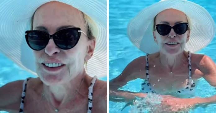 Aos 74 anos, Ana Maria Braga encanta ao exibir corpo em forma em banho de piscina