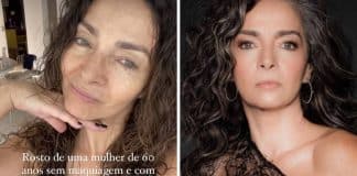 Totalmente sem Botox, Claudia Ohana surpreende fãs com beleza natural aos 60 anos