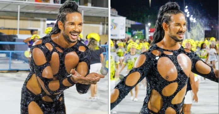 Rei de bateria com 2 metros de altura faz história no carnaval: ‘Não estou roubando o lugar de uma mulher’