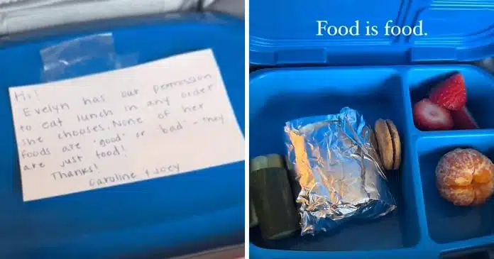mae-deixa-bilhete-na-lancheira-da-filha-apos-regra-alimentar-bizarra-na-pre-escola Mãe chocada deixa bilhete na lancheira da filha após regra alimentar bizarra na pré-escola
