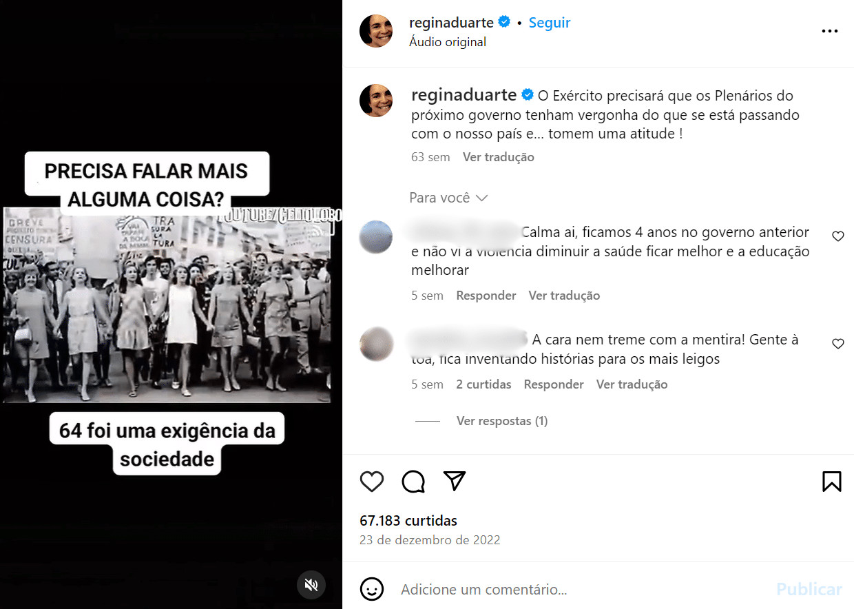 sabiaspalavras.com - Justi&ccedil;a condena Regina Duarte a pagar R$ 30 mil para filha de Leila Diniz por danos morais
