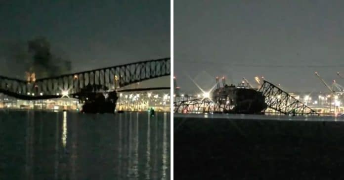 VÍDEO: Navio de carga atinge ponte nos EUA e veículos caem na água