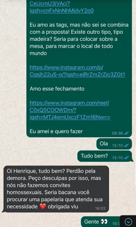 sabiaspalavras.com - Casal homossexual denuncia loja que se recusou a fazer convite de casamento: &ldquo;Princ&iacute;pios crist&atilde;os&rdquo;