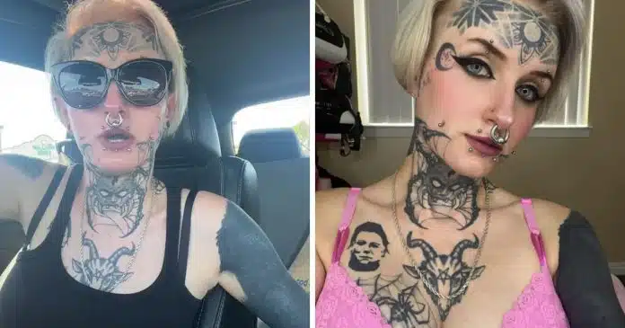 mulher-confronta-gerente-de-empresa-por-rejeitar-sua-candidatura-a-emprego-por-causa-de-suas-tatuagens Mulher confronta gerente de empresa por rejeitar sua candidatura a emprego por causa de suas tatuagens