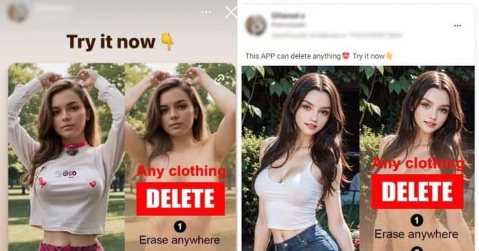 Instagram e Facebook mostram anúncios pagos de apps que prometem tirar roupa de pessoas em fotos