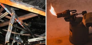 Homem incendeia a própria casa após tentar matar aranha com maçarico