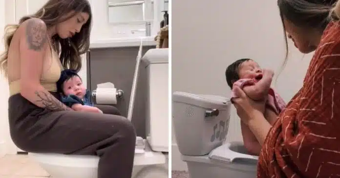 Mãe causa polêmica ao revelar como treina sua BEBÊ DE APENAS 3 MESES a usar o vaso sanitário
