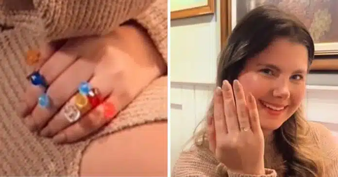 video-jovem-e-desafiada-a-encontrar-150-aneis-de-plastico-escondidos-pelo-namorado-para-ser-pedida-em-casamento VÍDEO: Jovem é desafiada a encontrar 150 anéis de plástico escondidos pelo namorado para ser pedida em casamento