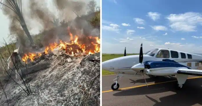 aviao-de-pequeno-porte-cai-em-mato-grosso-piloto-sobrevive-e-video-registra-momentos-de-tensao VÍDEO: Mais um acidente aéreo no Brasil – Aeronave cai em Mato Grosso e não há nenhum sobrevivente