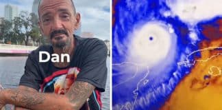 Internautas ficam angustiados por notícias de marinheiro que se recusou a deixar barco durante furacão Milton