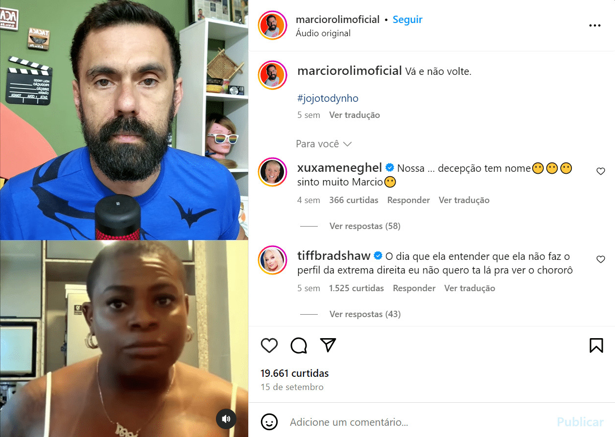 sabiaspalavras.com - Jojo Todynho rebate cr&iacute;ticas e ataca Xuxa: &ldquo;N&atilde;o fale de mim, voc&ecirc; n&atilde;o tem moral&rdquo;