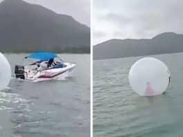 VÍDEO: Criança em bolha inflável levada por correnteza é resgatada após ficar à deriva no mar de Ubatuba