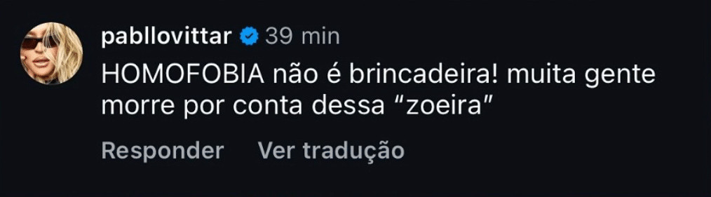 sabiaspalavras.com - Pabllo Vittar detona Renata Fan ap&oacute;s &lsquo;meme homof&oacute;bico&rsquo;: &ldquo;Isso n&atilde;o &eacute; brincadeira&rdquo;