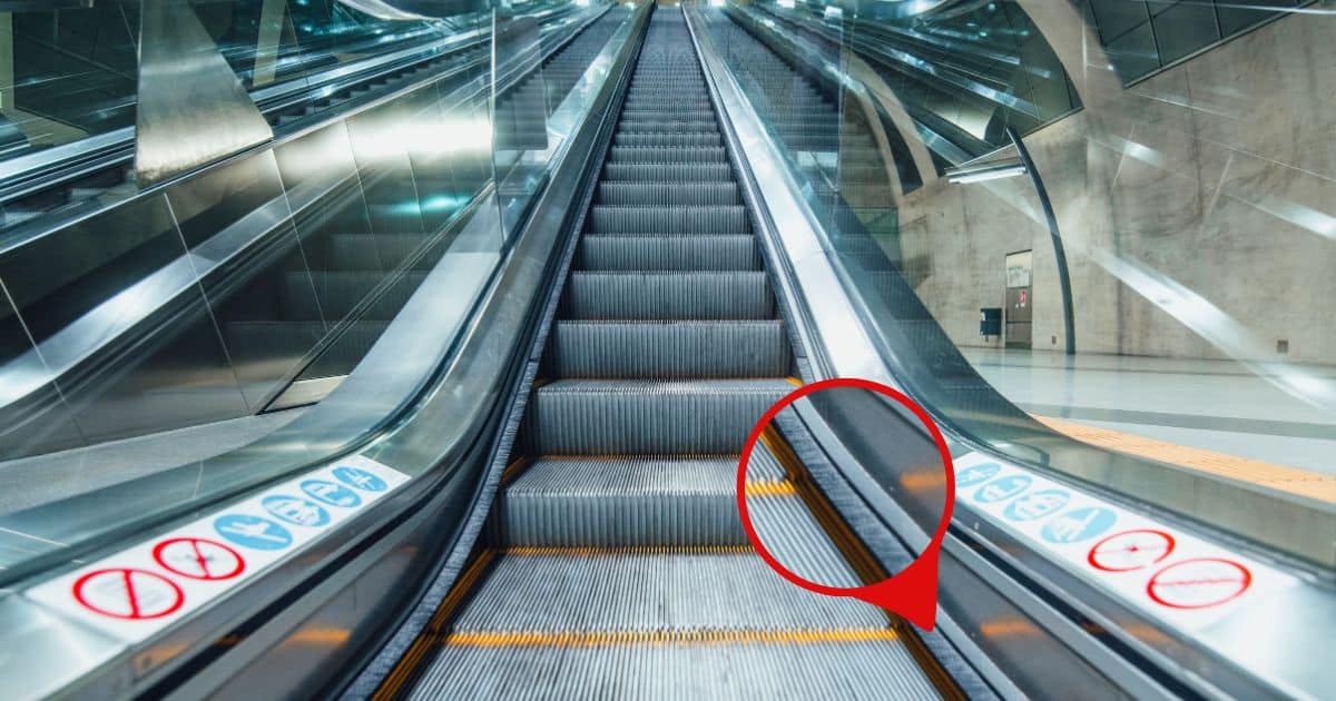Motivo oculto pelo qual é obrigatório que escadas rolantes tenham escovas nas laterais