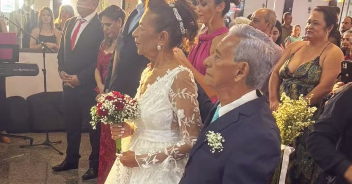 Mulher se casa aos 70 anos após viver toda a vida sem namorar provando que o amor não tem idade
