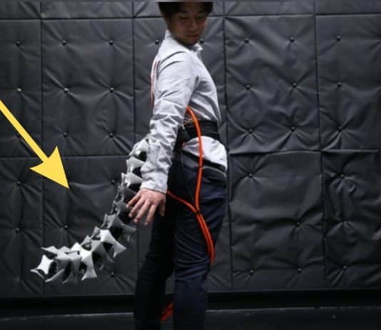 Cientistas japoneses desenvolvem “cauda robótica” para ajudar pessoas a se equilibrarem igual aos animais