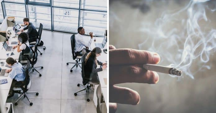 Empresa divide opiniões ao dar férias extras a funcionários não-fumantes para compensar pausas que fumantes fazem para fumar