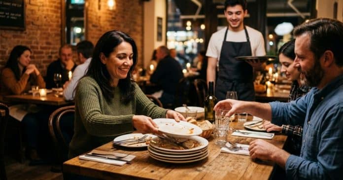 O que significa quando alguém junta os pratos para ajudar o garçom, segundo a psicologia