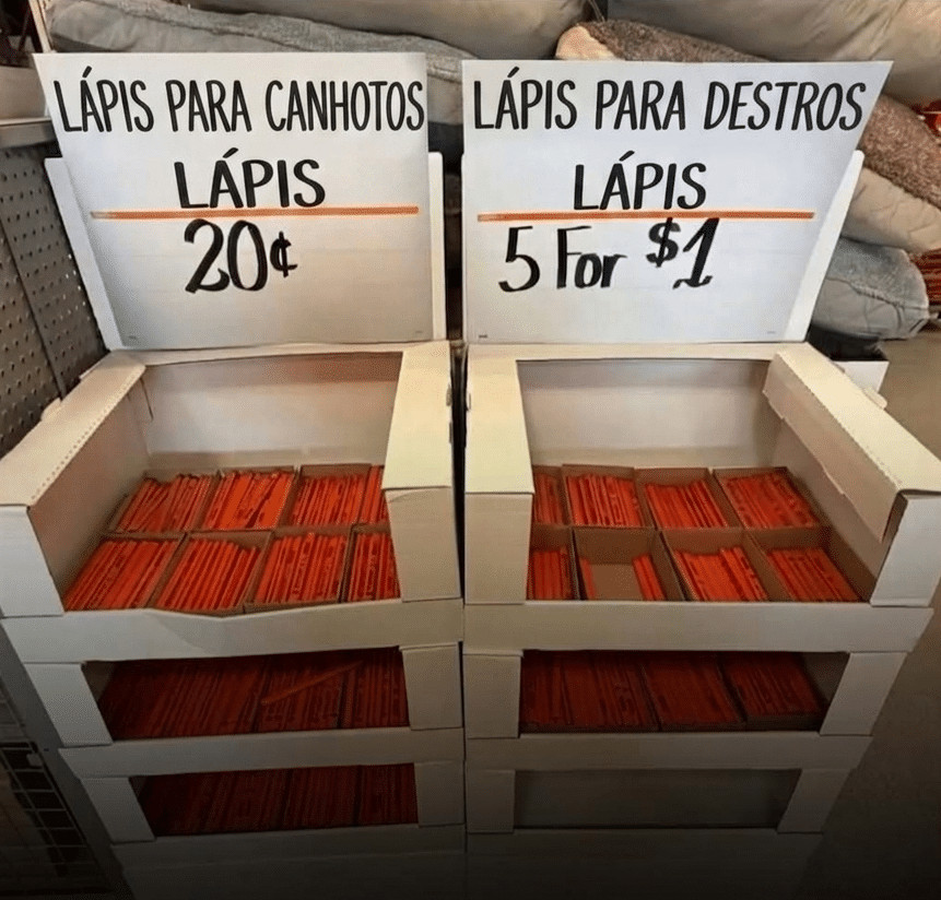 sabiaspalavras.com - Foto viral gera debate intenso sobre 'qual oferta de l&aacute;pis &eacute; melhor': Voc&ecirc; sabe?