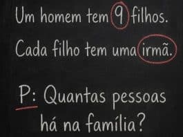 Parece fácil, mas muita gente erra… Quantas pessoas há na família?