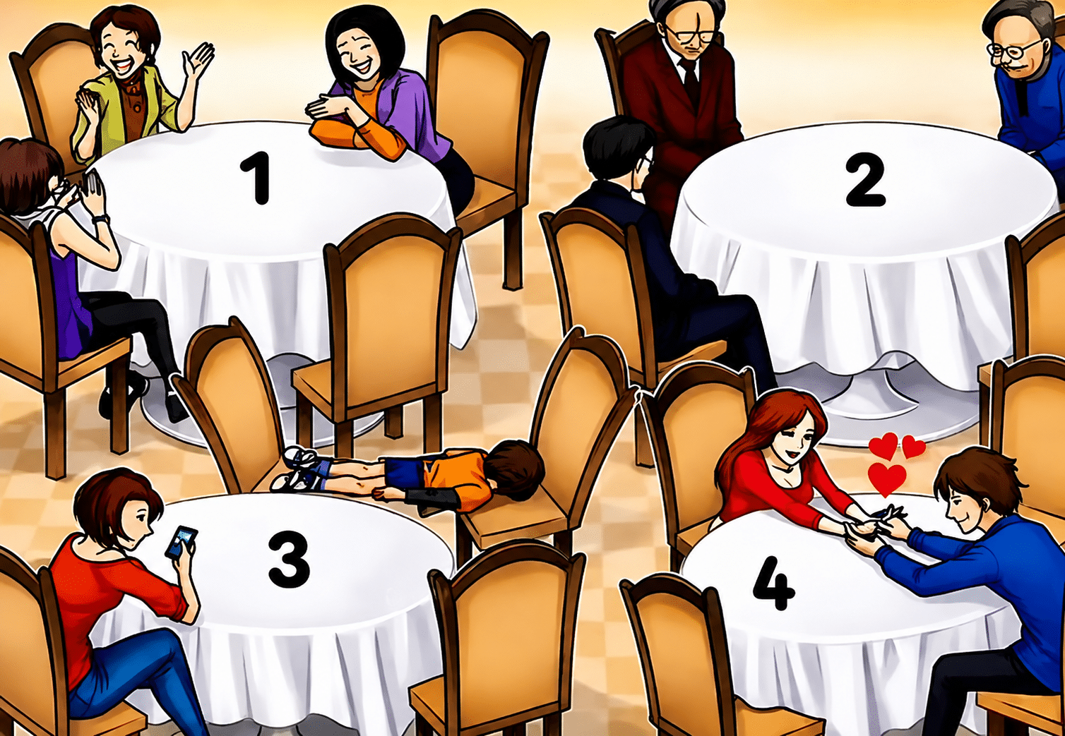 Qual destas mesas você jamais sentaria? Sua escolha pode revelar vazio emocional escondido sabiaspalavras.com - Qual destas mesas você jamais sentaria? Sua escolha pode revelar vazio emocional escondido
