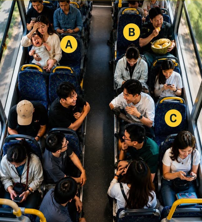 sabiaspalavras.com - Qual lugar voc&ecirc; escolheria para sentar em um &ocirc;nibus lotado? O resultado deste teste vai te surpreender