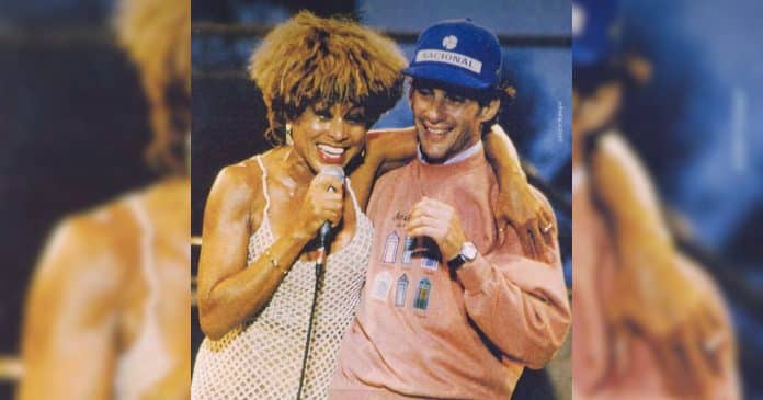 Esta antiga foto de Tina Turner e Ayrton Senna juntos esconde uma história que poucos conhecem