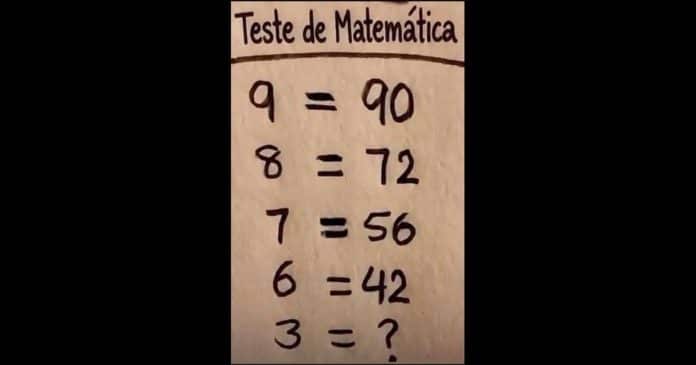 Este ‘teste de matemática’ está deixando todo mundo sem resposta: você consegue descobrir quanto vale 3?