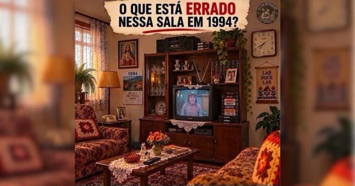 O que está errado nessa sala em 1994? Esta imagem esconde um erro que quase ninguém percebe