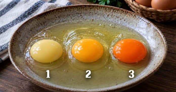 Qual dessas gemas vem de um ovo de galinha saudável? A cor pode revelar algo que quase todo mundo interpreta errado