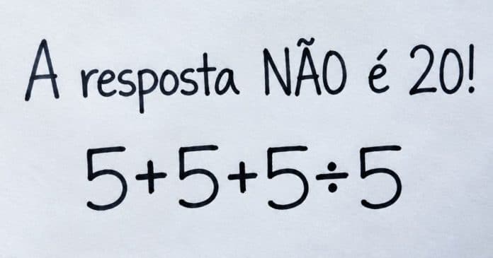 Desafio matemático: você consegue resolver esta conta sem cair na pegadinha?